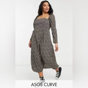 NWOT. Asos curve animal print midi dress. Size 18US.